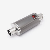 Lextek Dark Tint Stainless Steel OP16L Exhaust Silencer 250mm 51mm (Left Hand)