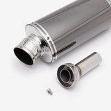 Lextek Dark Tint Stainless Steel OP16L Exhaust Silencer 250mm 51mm (Left Hand)