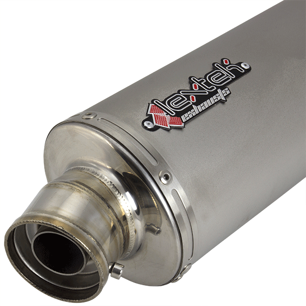 Lextek OP1 Oval Matt S/Steel Exhaust Silencer 51mm