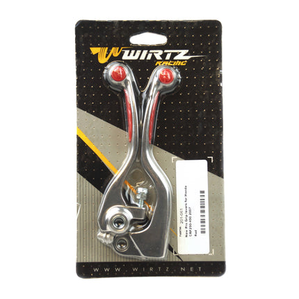 Lever Blade Set Grip Red CRF, Wirtz 201-061 CRF250 450 07-15