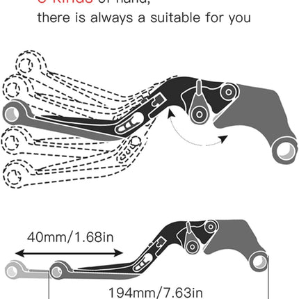 Lever Set Cnc Adjustable Length Folding Brake & Clutch 11-18 Suzuki GSX-R 600 750 1000