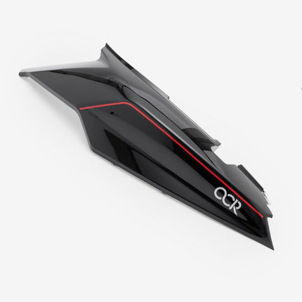 Rear Upper Left Black Panel with Red Decals