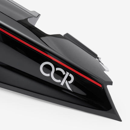 Rear Upper Left Black Panel with Red Decals