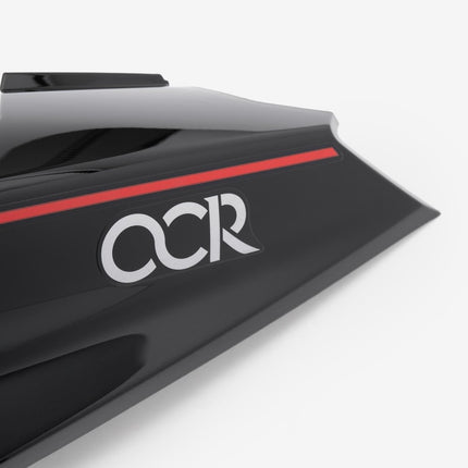 Rear Upper Left Black Panel with Red Decals