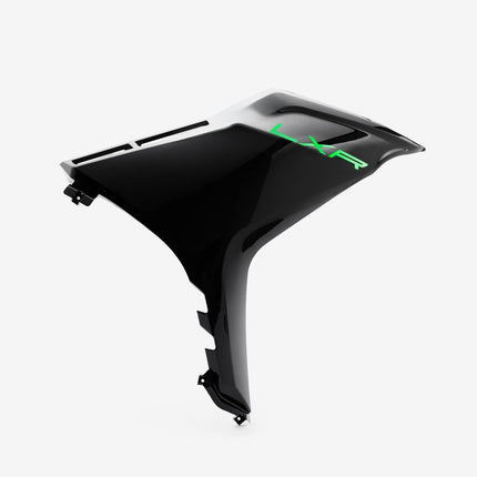 Front Right Side Panel Gloss Black/Green Decal