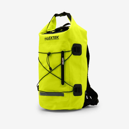 Lextek Waterproof Dry Bag Backpack 30Litre Fluorescent Yellow