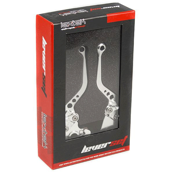 Lextek CNC Brake & Clutch Lever Set F-16 / V-4 Short Silver