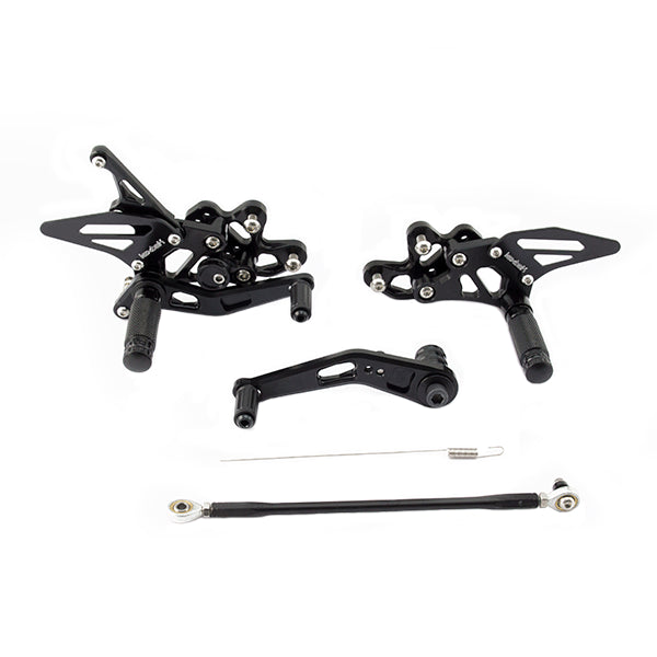 Lextek Black Rear Sets for Suzuki GSXR 600/750 (06-10)