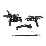 Lextek Black Rear Sets for Suzuki GSXR 600/750 (06-10)