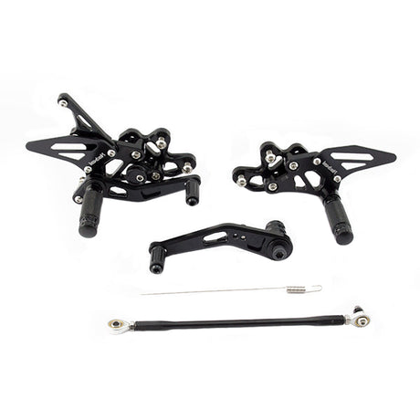Lextek Black Rear Sets for Suzuki GSXR 600/750 (06-10)
