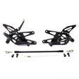 Lextek Black Rear Sets for Yamaha YZF R6 (03-05)