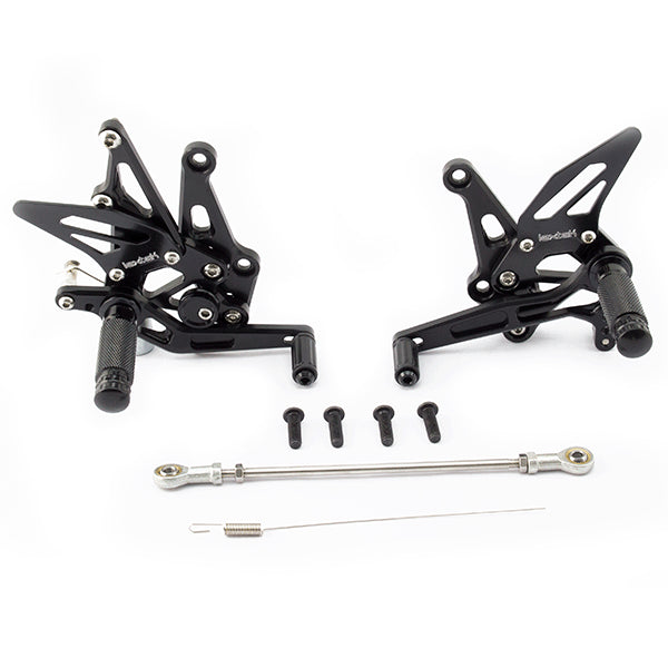 Lextek Black Rear Sets for Kawasaki Z1000 (11-18) SX (14-18)