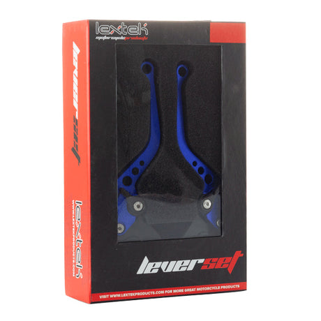 Lextek CNC Brake & Clutch Lever Set F-25 / H-17 Short Blue