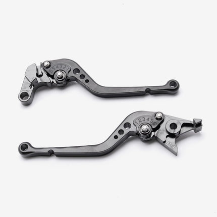 Lextek CNC Brake & Clutch Lever Set F-14 / V-4 Long Black