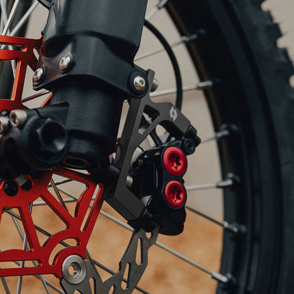 Full-E Charged Front Brake Caliper Bracket for KKE / Fastace 250mm Oversize Brake Disc
