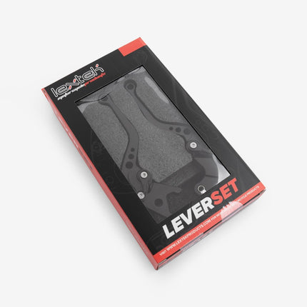 Lextek CNC Brake & Clutch Lever Set X-2 / S13+H Short for ZS125-39-E55 Black