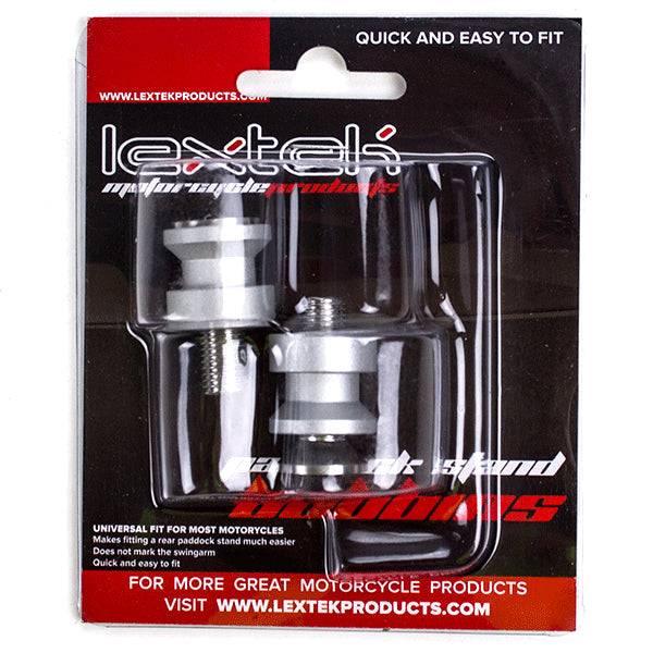 Lextek Silver Paddock Stand Bobbins M10 x 1.25mm