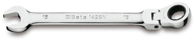 Swivel End Ratcheting Combination Spanner Wrench 15mm - Beta Tools 142SN 15