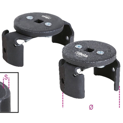 Self-Locking Oil Filter Wrench Left-Hand 60-80mm - Beta Tools 1493X/1
