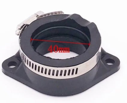 Carburettor Intake Manifold Rubber Mounting Flange 40mm