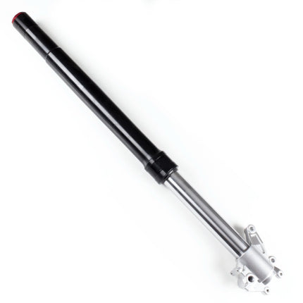 Left Suspension Fork with Red Cap and Silver Lower Mount