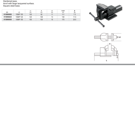 Parallel Bench Vice 100mm Jaws - Beta Tools 1599P 100