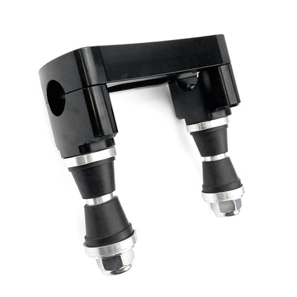 Steering Bar Clamp 22.2mm Black, 100mm Mounting, M10 Bolts