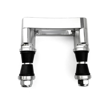 Steering Bar Clamp 22.2mm Silver, 100mm Mounting, M10 Bolts