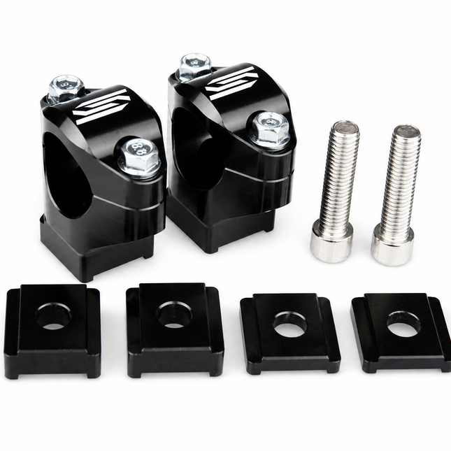 Handlebar Mounts Black 28.6mm Apex Height 30 35 40 45mm Scar P32