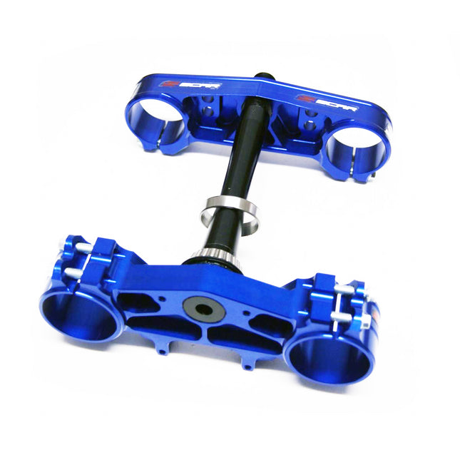 Triple Clamps Blue 21-26 Fantic Xx 125 25mm Offset Scar S1426