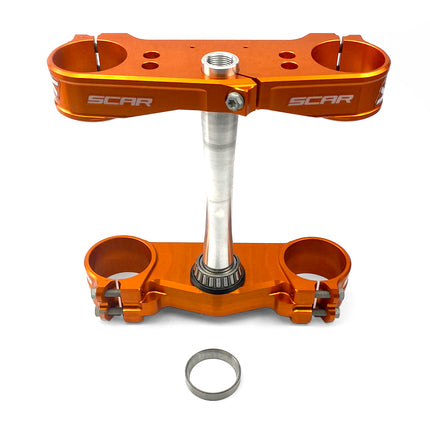 Triple Clamps Orange 23-26 KTM Husqvarna Tc Fc Tx Fx Exc Sx Xc Offset 22mm Scar S5418OR