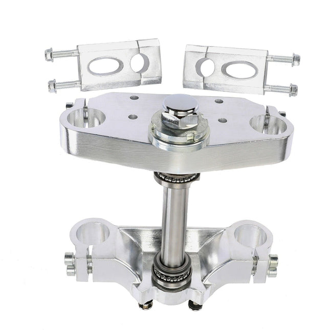 Pit Bike Triple Clamp Set 33mm Forks With 22mm (7/8) Handlebar Risers