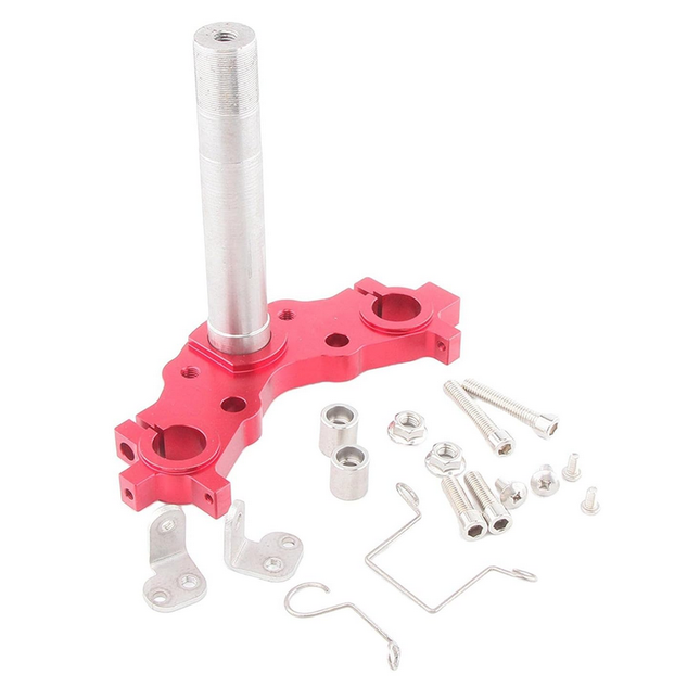 Steering Stem Triple Tree Clamp Set Red Yamaha Pw 50 22mm