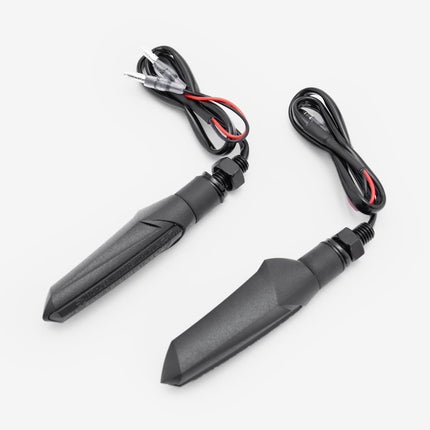 Lextek Motorcycle/Scooter Sequential Matt Black LED Indicators