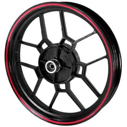 Rear Black/Red 5 Spoke Wheel 17 x 2.75inch (Drum Brake) for ZS125-48A