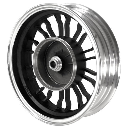 Rear Silver/Black Multi-Spoke Wheel 12 x 3.00inch (Drum Brake) for WY125T-121, WY125T-121-E4