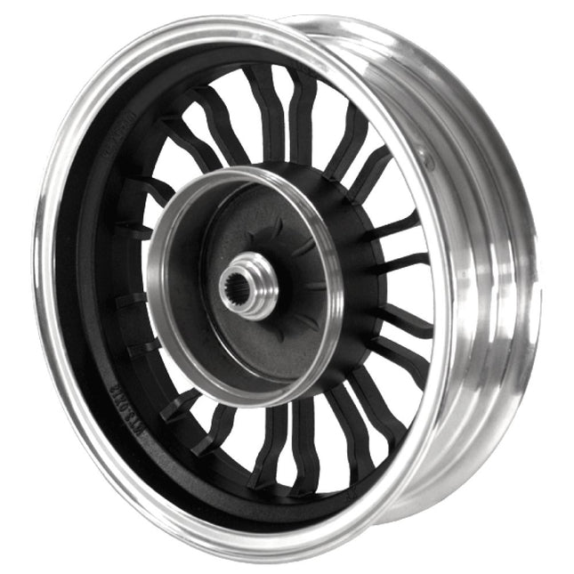 Rear Silver/Black Multi-Spoke Wheel 12 x 3.00inch (Drum Brake) for WY125T-121, WY125T-121-E4