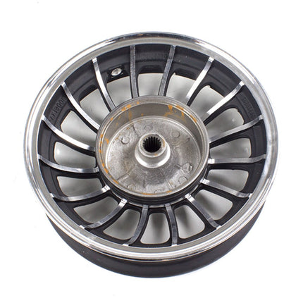 Rear Silver/Black Wheel 10 x 2.50inch (Drum Brake) for FT50QT-27, FT125T-27, ZN125T-27, ZN50QT-27