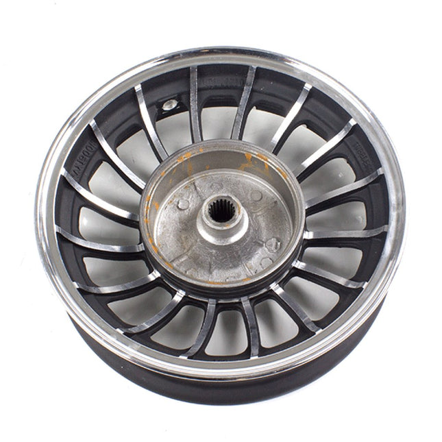 Rear Silver/Black Wheel 10 x 2.50inch (Drum Brake) for FT50QT-27, FT125T-27, ZN125T-27, ZN50QT-27