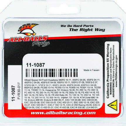 Wheel Spacer Kit Front KTM, Allballs 11-1087 Husaberg