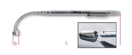 Telescopic Magnet with Flexible Head 150-590mm - Beta Tools 1712TF