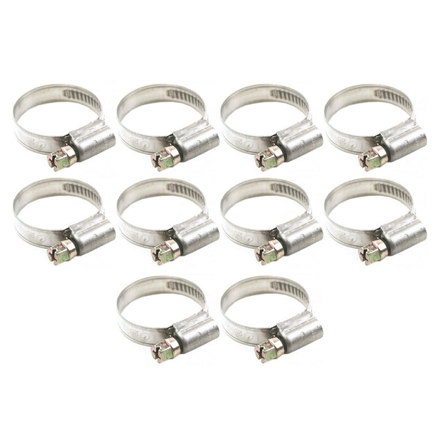 Jubilee Pipe Clip 20 - 32mm Kale Clamp 304 Stainless Steel (pack Of 10)