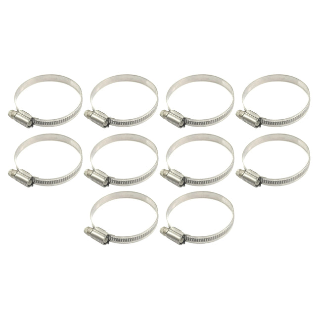 Jubilee Pipe Clip 40 - 60mm Kale Clamp 304 Stainless Steel (pack Of 10)