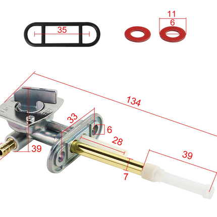 Fuel Petcock Tap Kawasaki Bayou Klf 300 Ninja Kdx Kfx KLX Klr 80 220 250 300 650