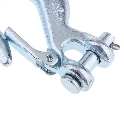 Winch Clevis Hook 1/4 6mm Synthetic Rope 6000LB 2700KG Safety Latch Silver