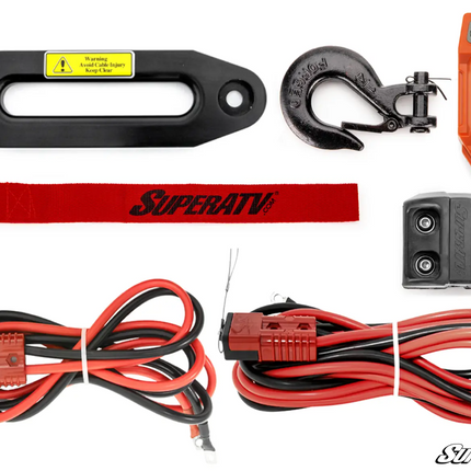 12V Winch 5.5 Ton 5,500KG, Atv/utv, Synthetic Rope, 4 Bolt, Superatv WN-12000