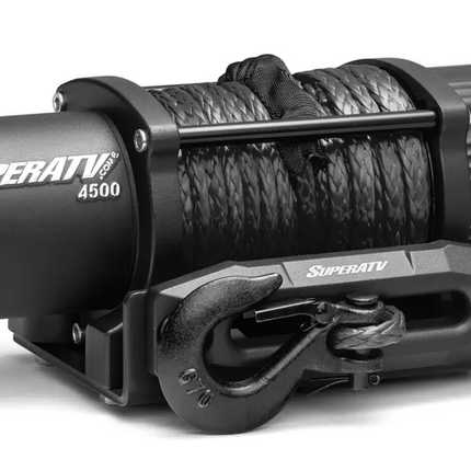 12V Winch 2 Ton 2,000KG, Atv/utv, Synthetic Rope, 4 Bolt, Superatv WN-4500