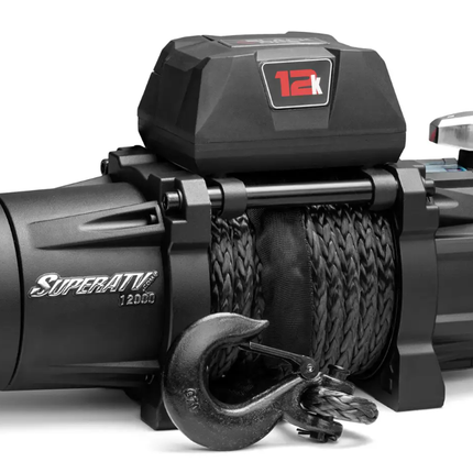 12V Winch 5.5 Ton 5,500KG, Atv/utv, Synthetic Rope, 4 Bolt, Superatv WN-12000