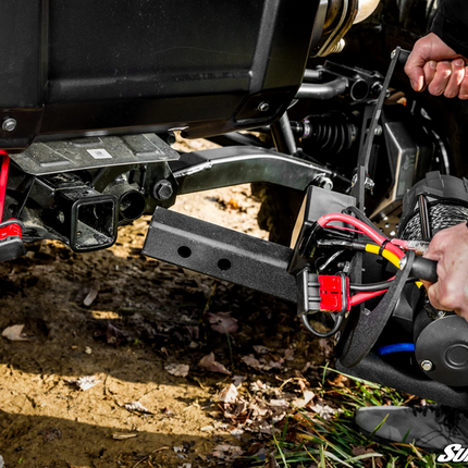 Receiver Hitch Winch Quick Connect Kit 12V Winch 2 Ton 2,000KG, Atv/utv, Synthetic Rope, 4 Bolt, Superatv WN-4500