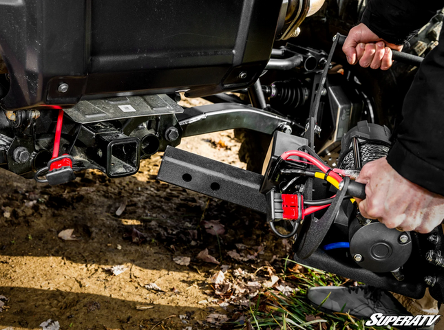 Receiver Hitch Winch Quick Connect Kit 12V Winch 3 Ton 3,000KG, Atv/utv, Synthetic Rope, 4 Bolt, Superatv WN-6000